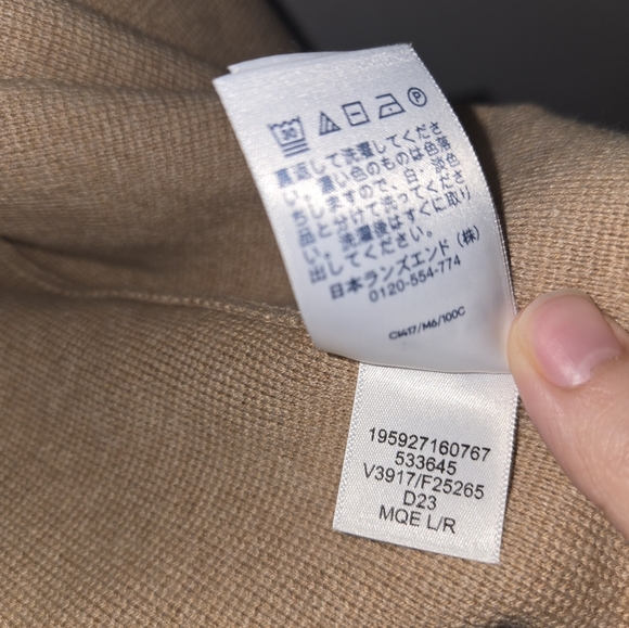 Lands End Fine Gauge Cotton Button Front Blazer Sweater - Picture 8 of 10